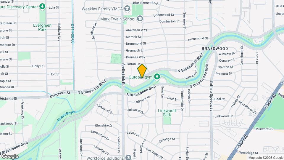 Braeswood Park Mapa y Detalles de la Ubicación