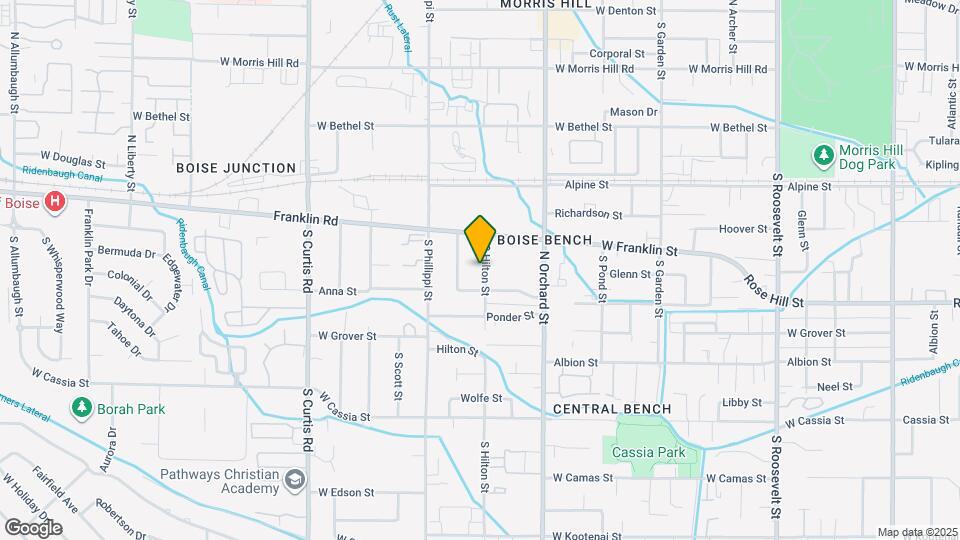 303 S Hilton St Map and Location Details