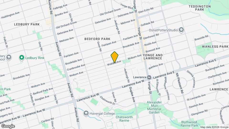 169 Woburn Ave Map and Location Details