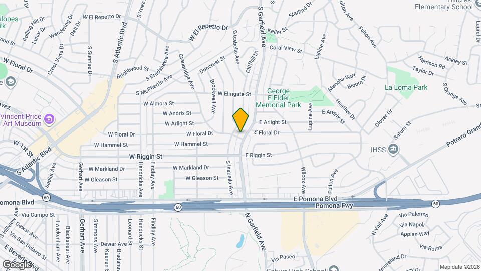 2115-2117 S Garfield Ave Map and Location Details