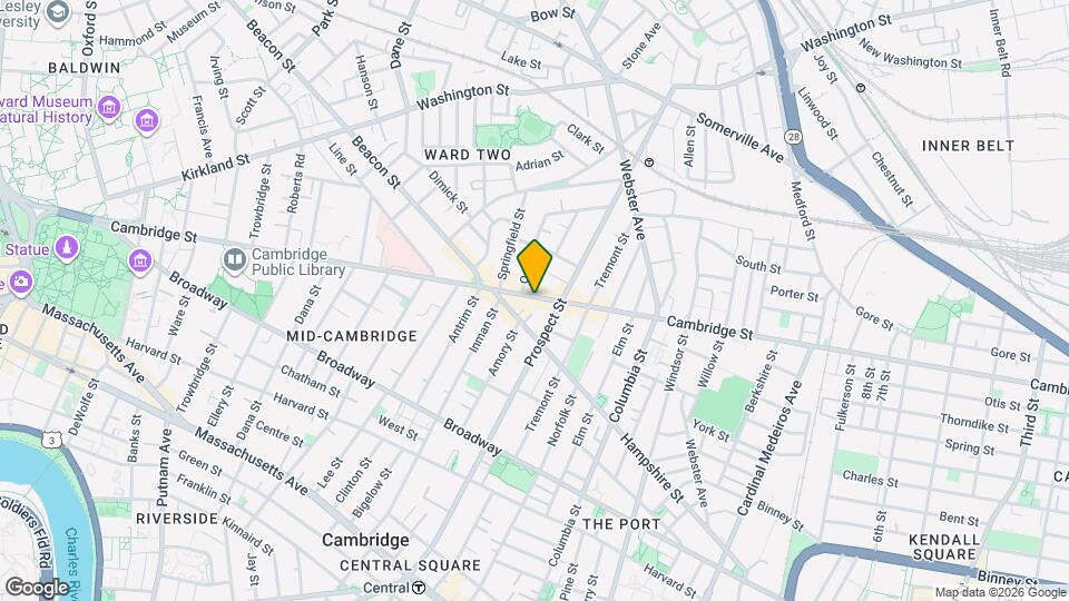 1298 Cambridge St Map and Location Details