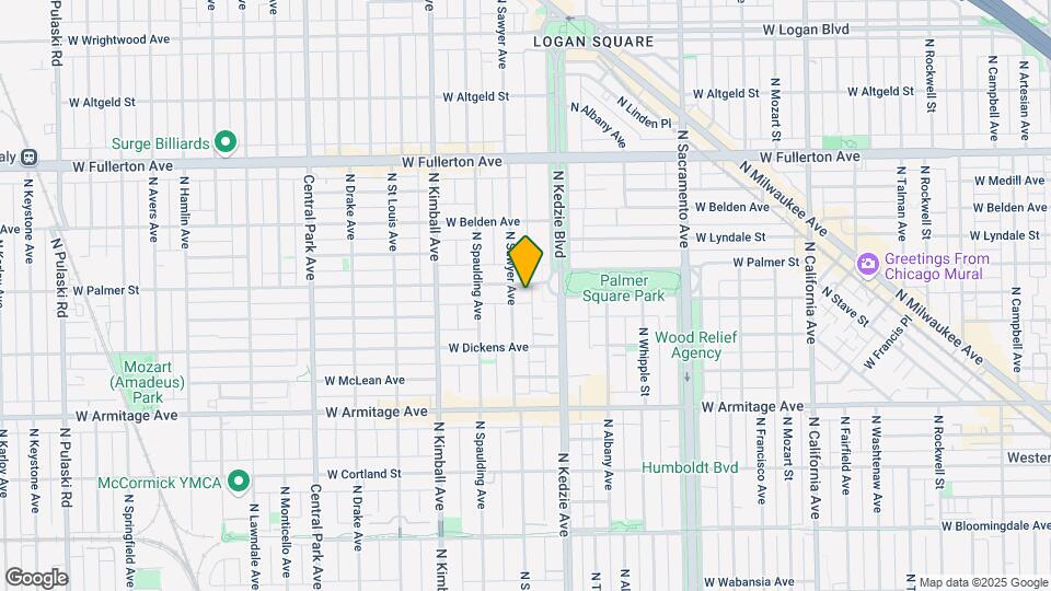 3233 W Palmer St Map and Location Details