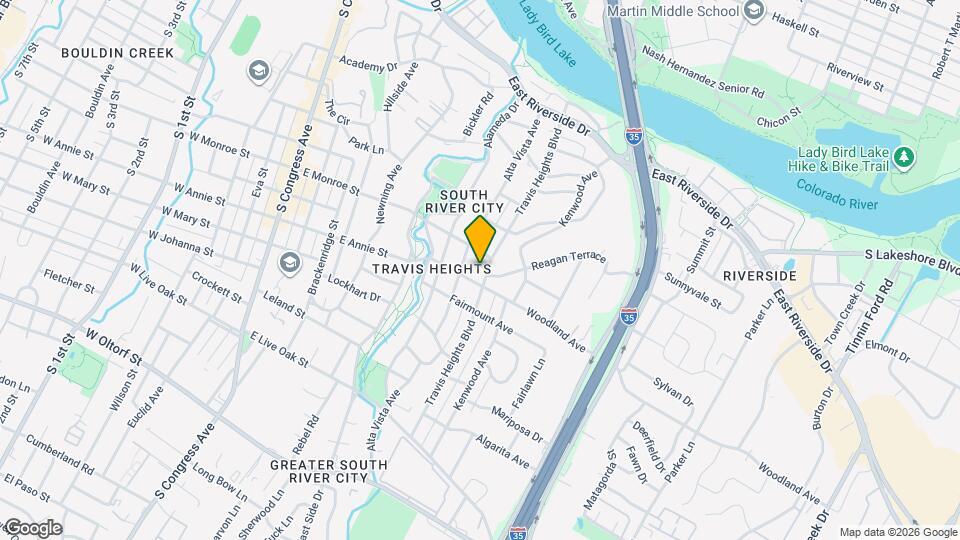 1606 Travis Heights Blvd Map and Location Details