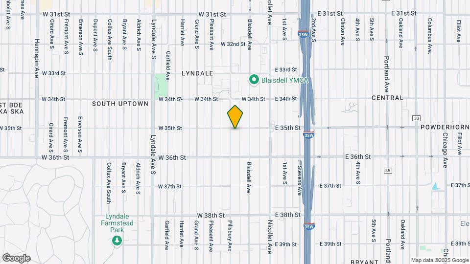 123 W 35th St Map and Location Details