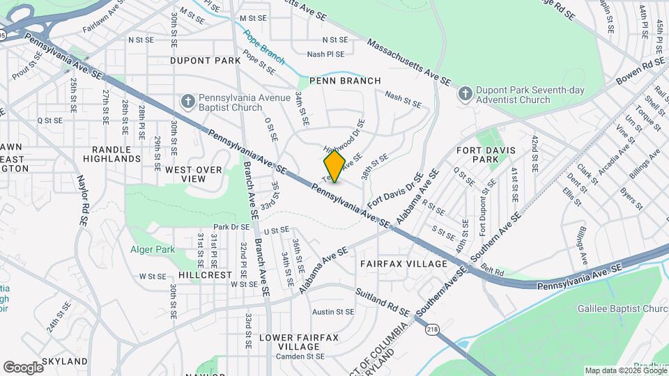 3418 Pennsylvania Ave. SE Map and Location Details