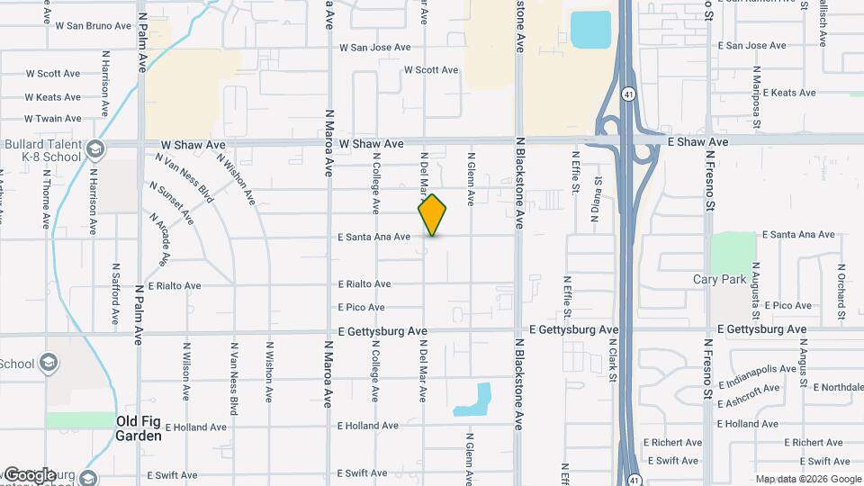 1314 E Santa Ana Ave Map and Location Details