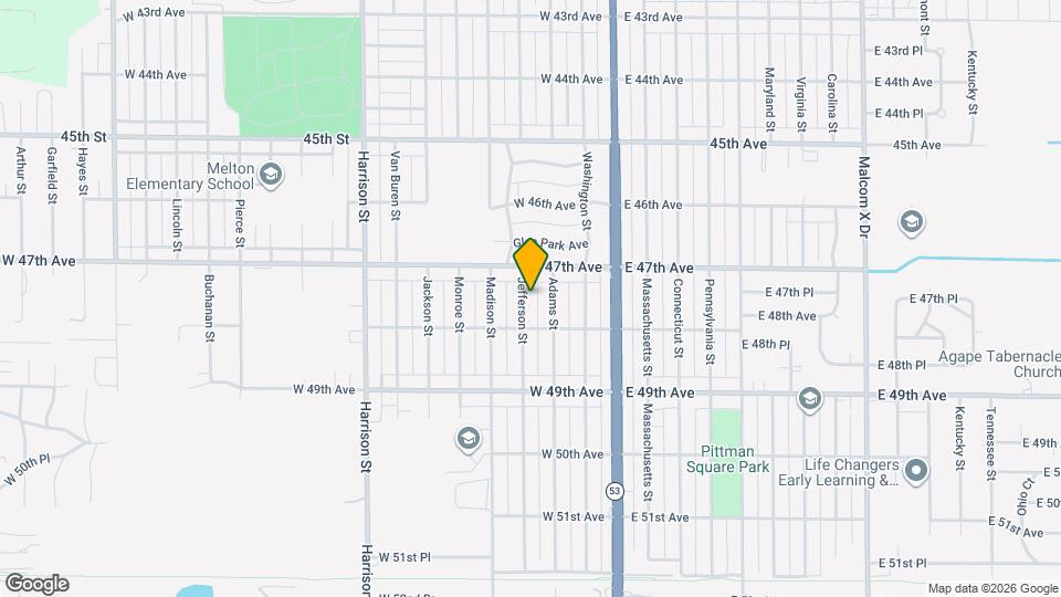 4743 Jefferson St Map and Location Details