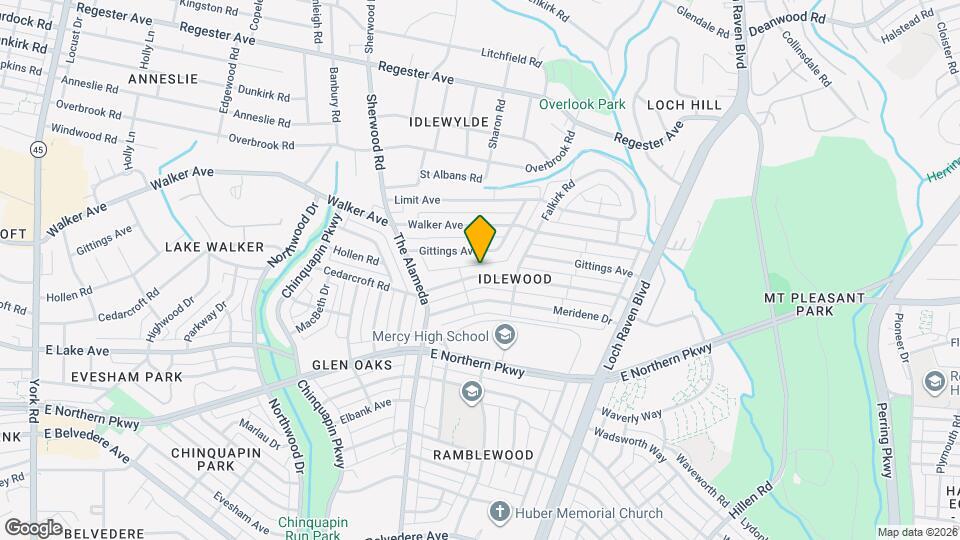 1260 Cedarcroft Rd Map and Location Details