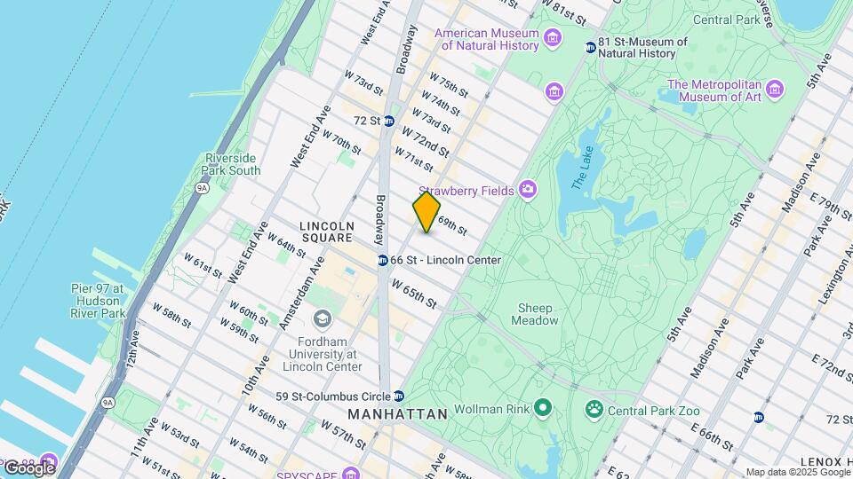 60 W 68th St Mapa y Detalles de la Ubicación