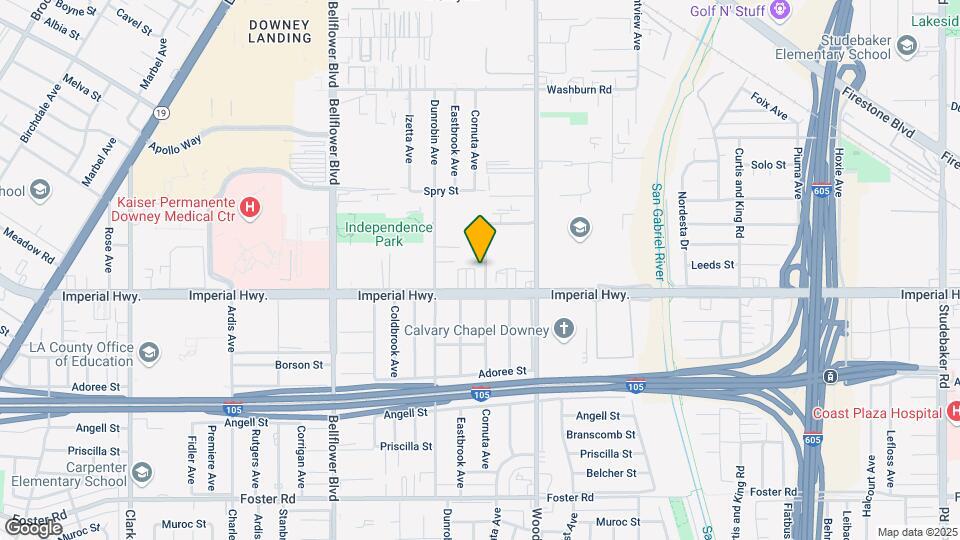 12429 Benedict Ave, Unit 12429Benedict ave Downey Map and Location Details