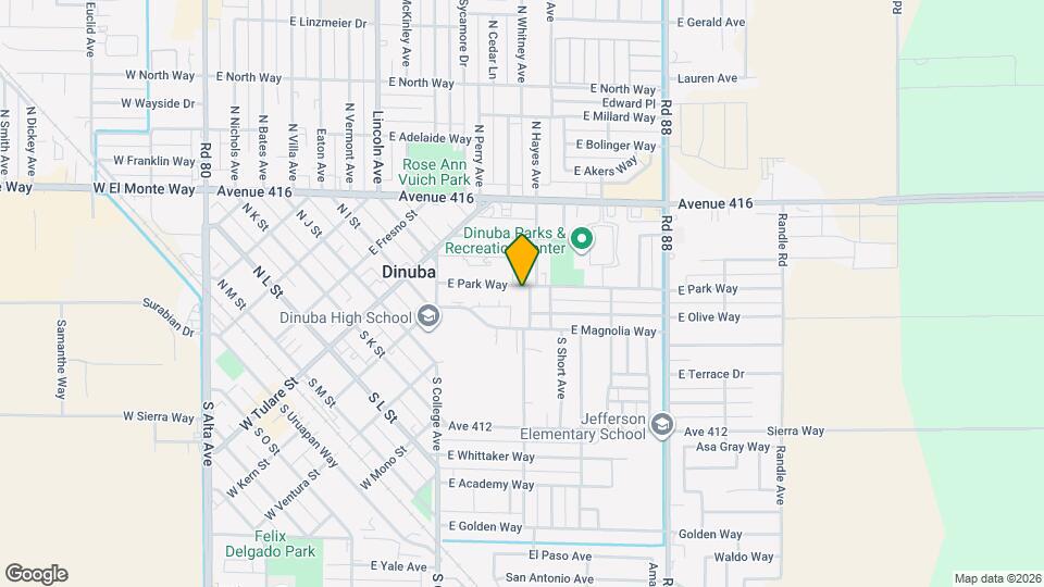 1178 E Park Way Map and Location Details