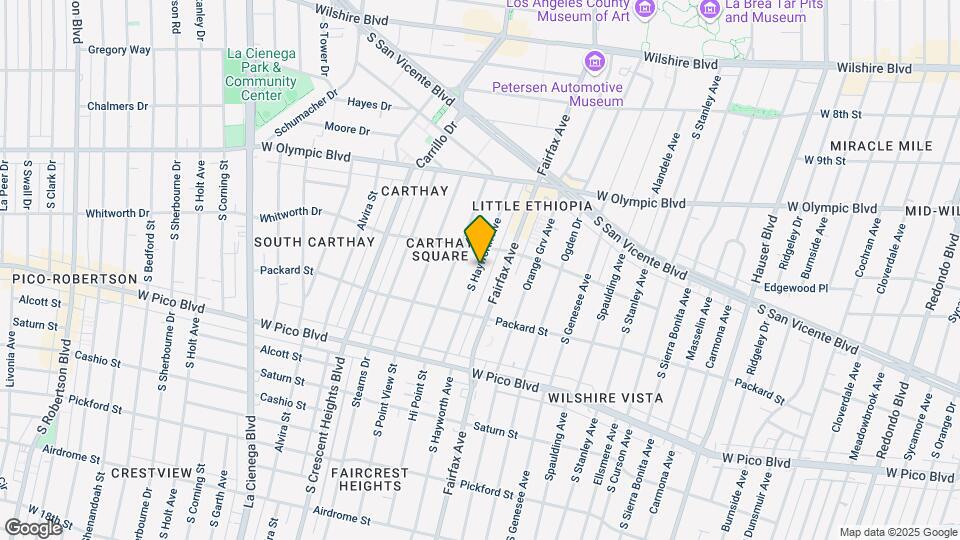 1130 S Hayworth Ave Map and Location Details