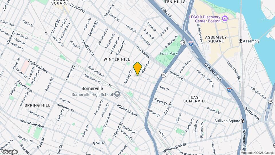 136 Walnut St, Unit 2 Map and Location Details