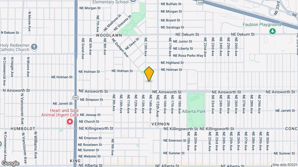 6107 NE 14th Ave Map and Location Details