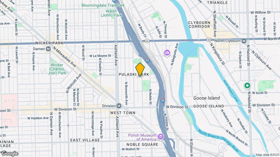 1348 N Cleaver St, Unit 2F Map and Location Details