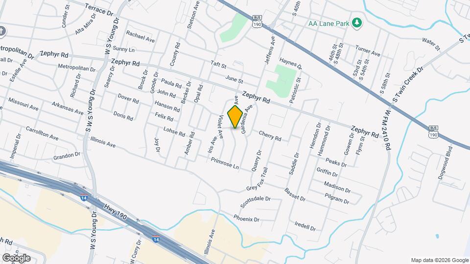 1402 Rose Ave Map and Location Details