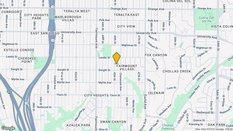 3633 45th St Map and Location Details