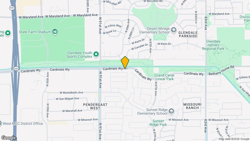 8910 W Palo Verde Dr Map and Location Details