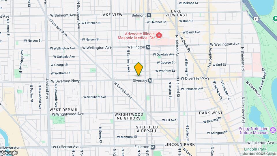 1022 W Diversey Pkwy Map and Location Details
