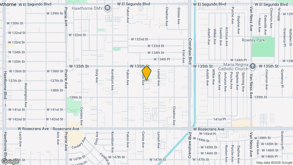 13626 Cerise Ave Map and Location Details