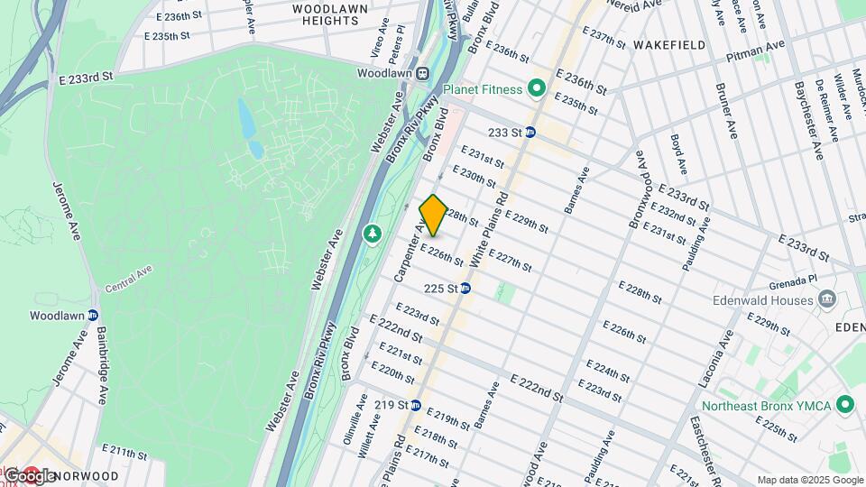 639 E 226th St Map and Location Details