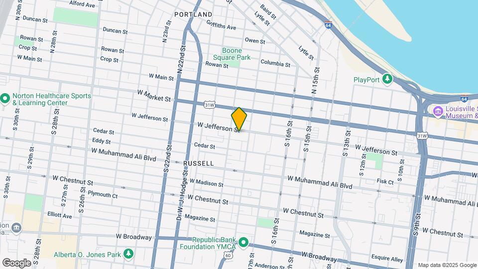 1814 W Jefferson St Map and Location Details