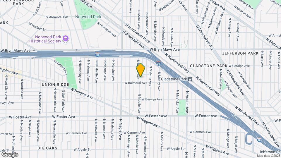 5413 N Mobile Ave Map and Location Details