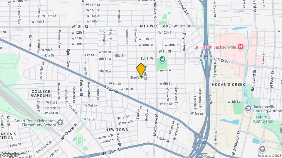 1424 Steele St, Unit 1424 Map and Location Details