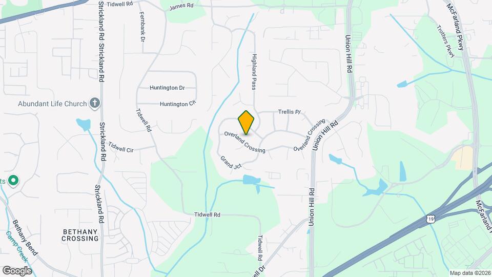 1910 Overland Crossing Map and Location Details