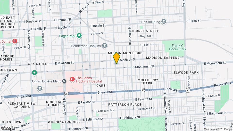 715 N Patterson Park Ave Map and Location Details