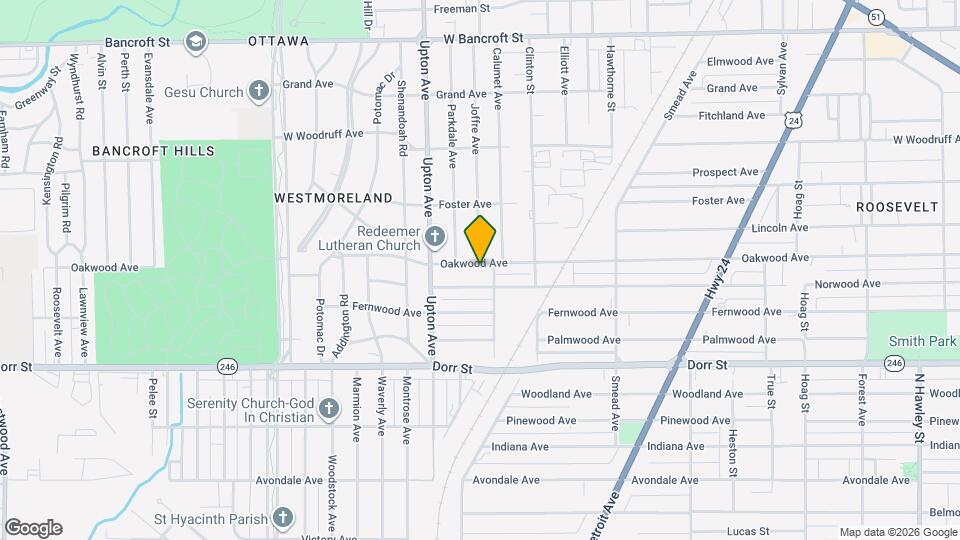 1809 Oakwood Ave Mapa y Detalles de la Ubicación