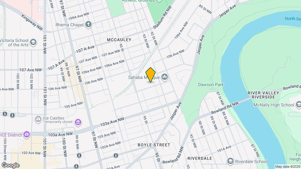 9326 105 Av NW Map and Location Details
