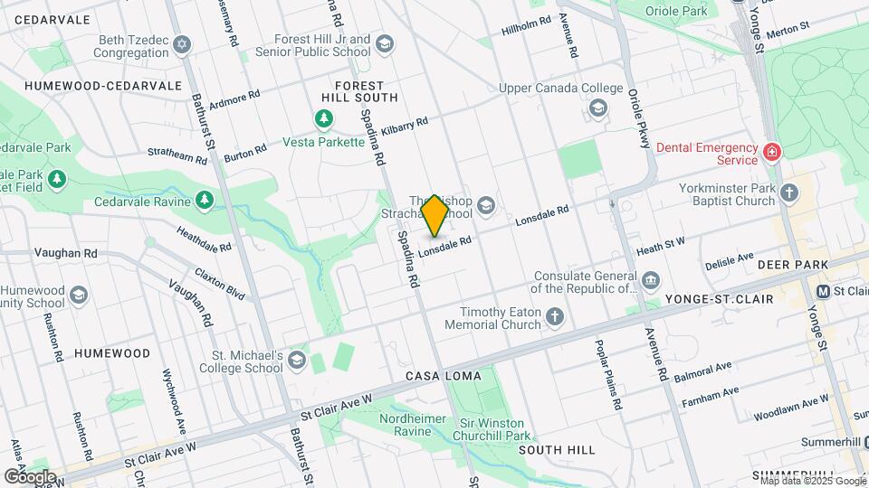 314 Lonsdale Rd Map and Location Details