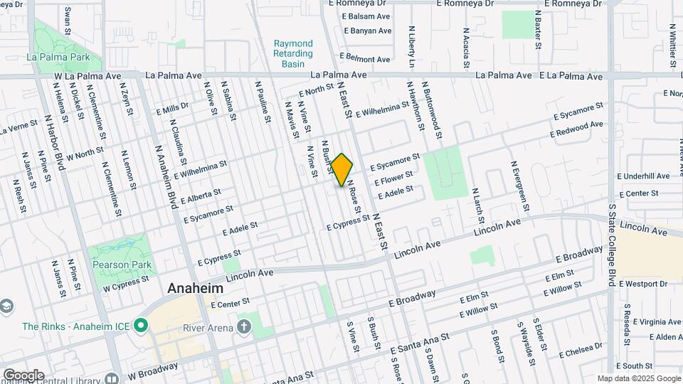 410 N Bush St Mapa y Detalles de la Ubicación