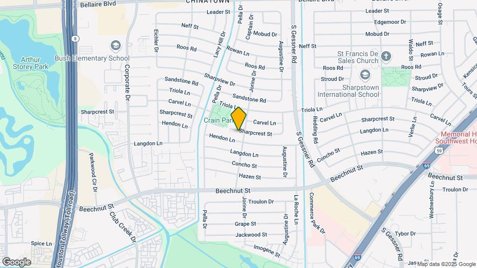 9007 Sharpcrest St Mapa y Detalles de la Ubicación