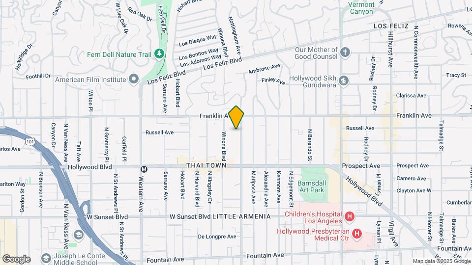 1819 N Normandie Ave Mapa y Detalles de la Ubicación