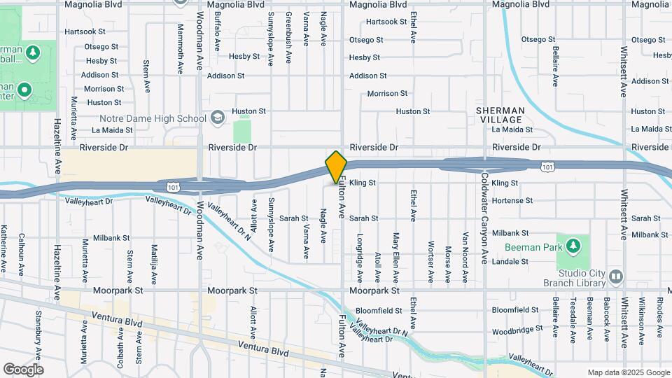 4653 Fulton Ave Map and Location Details