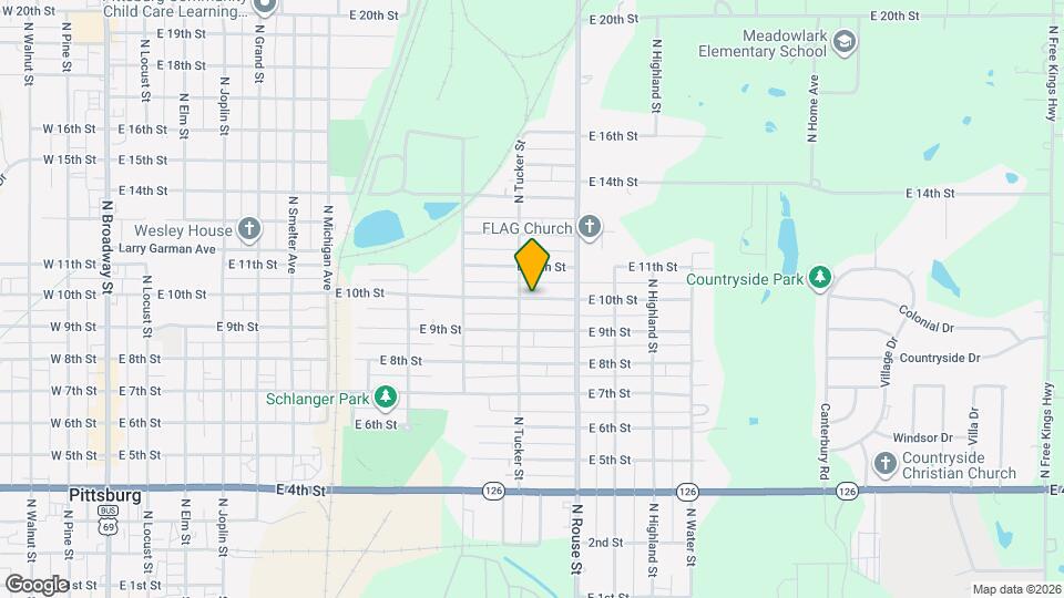 1018 E 10th St, Unit 10th Street Duplexes Map and Location Details