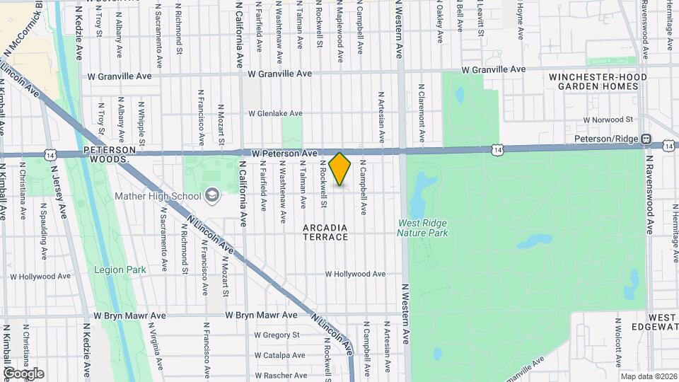 2540 W Thorndale Ave Mapa y Detalles de la Ubicación