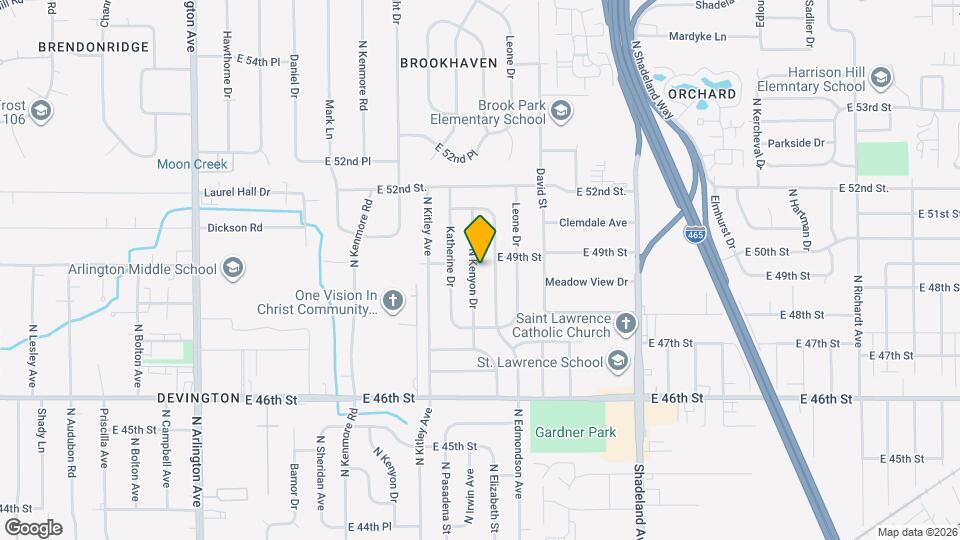 4851 N Kenyon Dr Map and Location Details