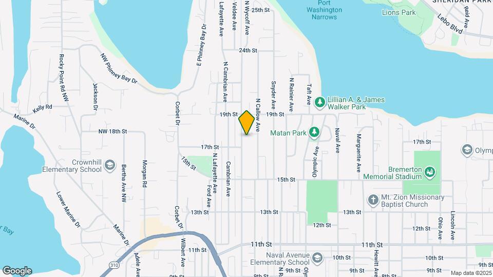 1714 N Wycoff Ave Map and Location Details