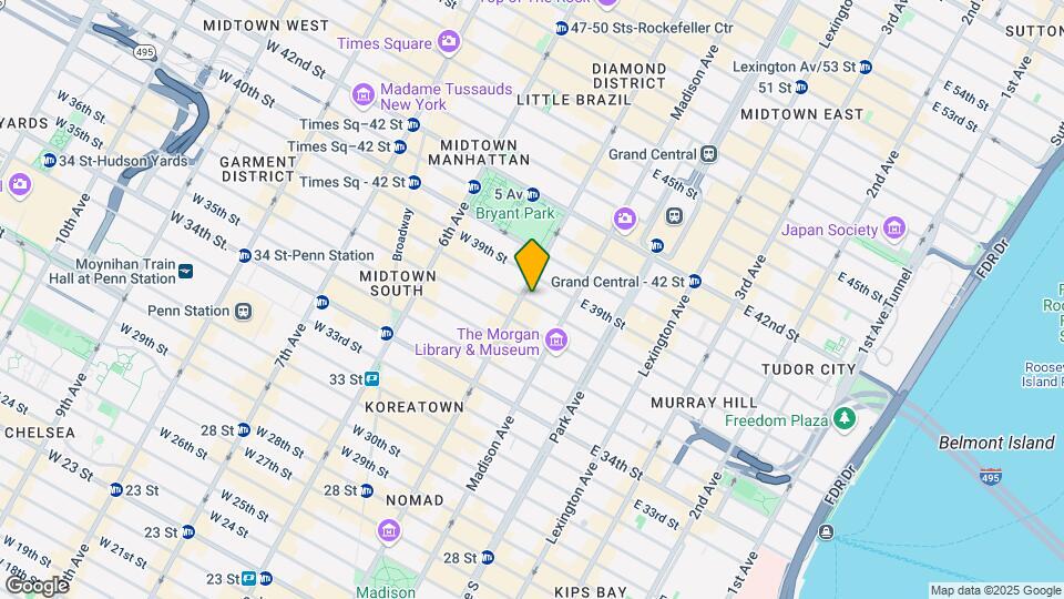 330 E 38th St Map and Location Details