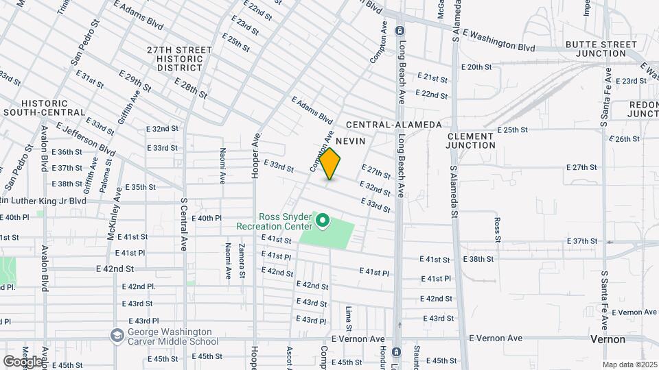 1537 E 33RD ST Map and Location Details