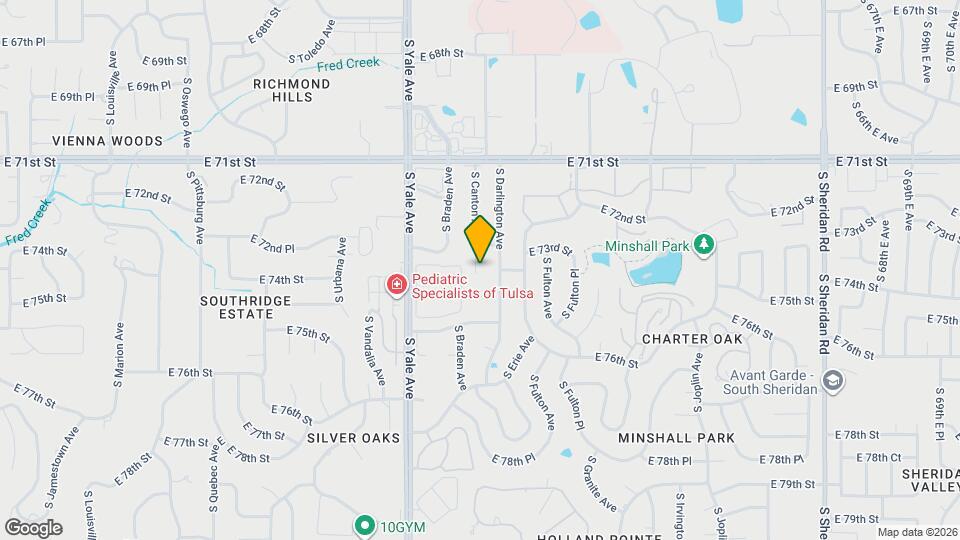 7325 S Canton Ave Map and Location Details