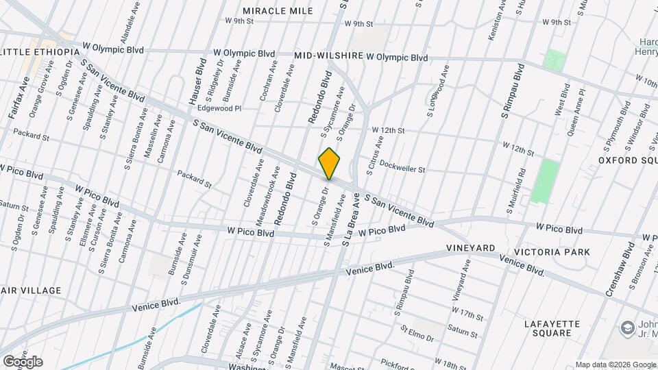 1302 S Orange Dr Mapa y Detalles de la Ubicación