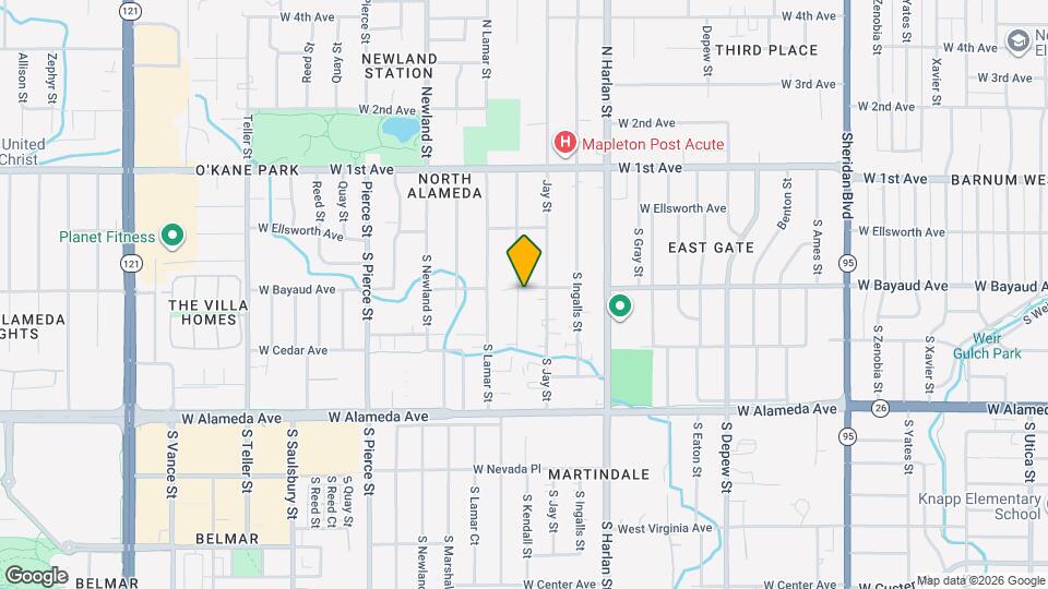 100 S Kendall St Map and Location Details