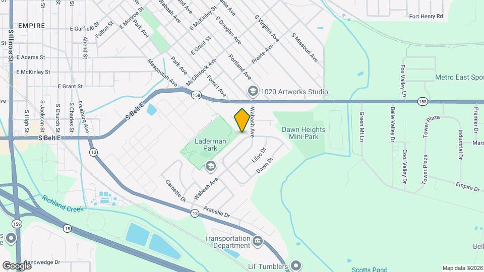 1104 Bel Aire Dr Map and Location Details