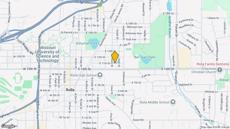 704 E 11th St Map and Location Details