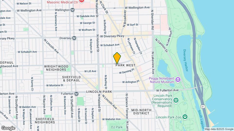 673 W Wrightwood Ave Mapa y Detalles de la Ubicación