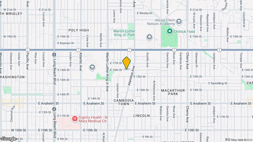 1140 E 16th St Map and Location Details